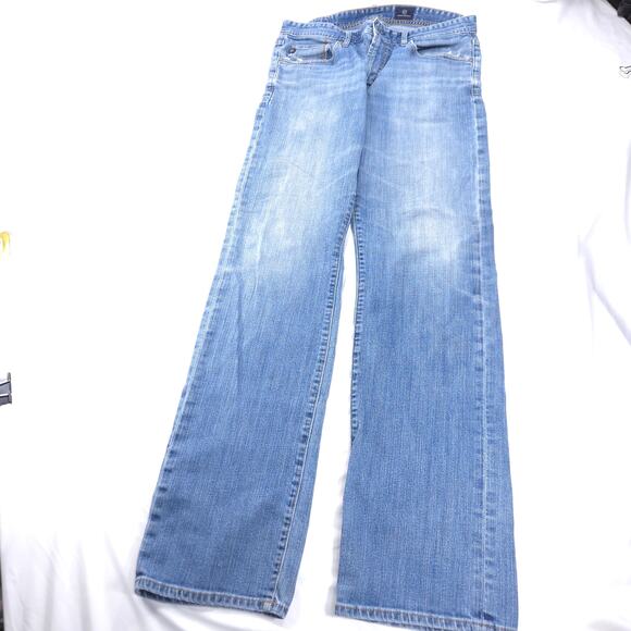 Adriano Goldschmied Straight Button Zip Medium Wash Jeans Mens Size 32x34 Blue - Picture 2 of 8